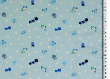 Jersey Druck Kleine Krabbler auf Blau